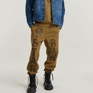 NWT G-Star Raw Men's Loose Tapered Tan Sweat Pants Size Large